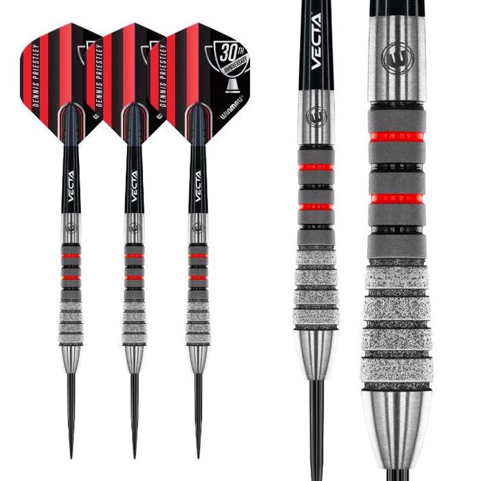 Dennis Priestley Diamond 3-zero % NT steeltip dartpile fra Winmau